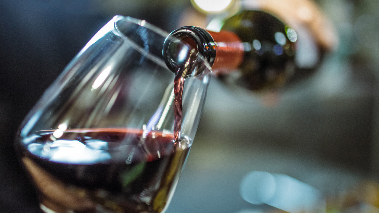 Calice di vino rosso