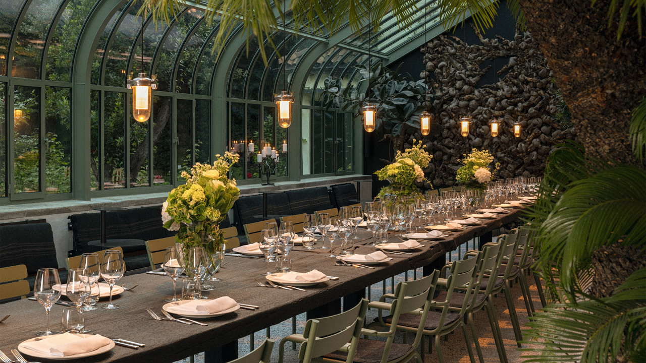 Glasshouse dinner table - Parkhotel Laurin