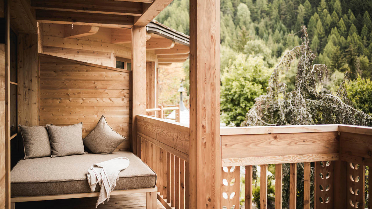 Divano sul balcone Naturhotel Lüsnerhof