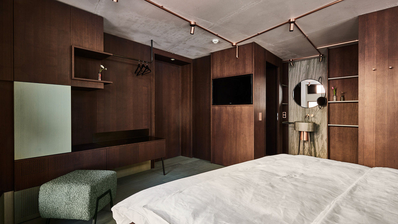 Schlafzimmer - Doppelzimmer im Erdgeschoss - Boutique Hotel Badhaus