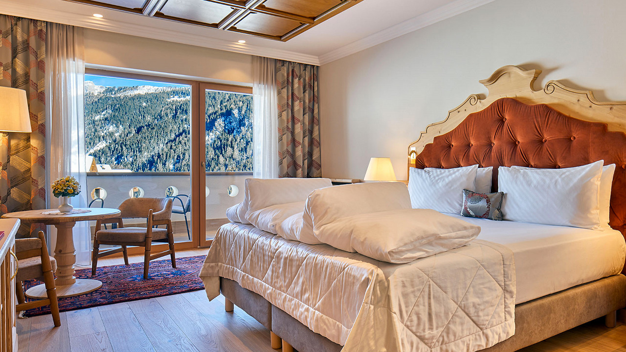 Camera da letto Hotel Sassongher Corvara