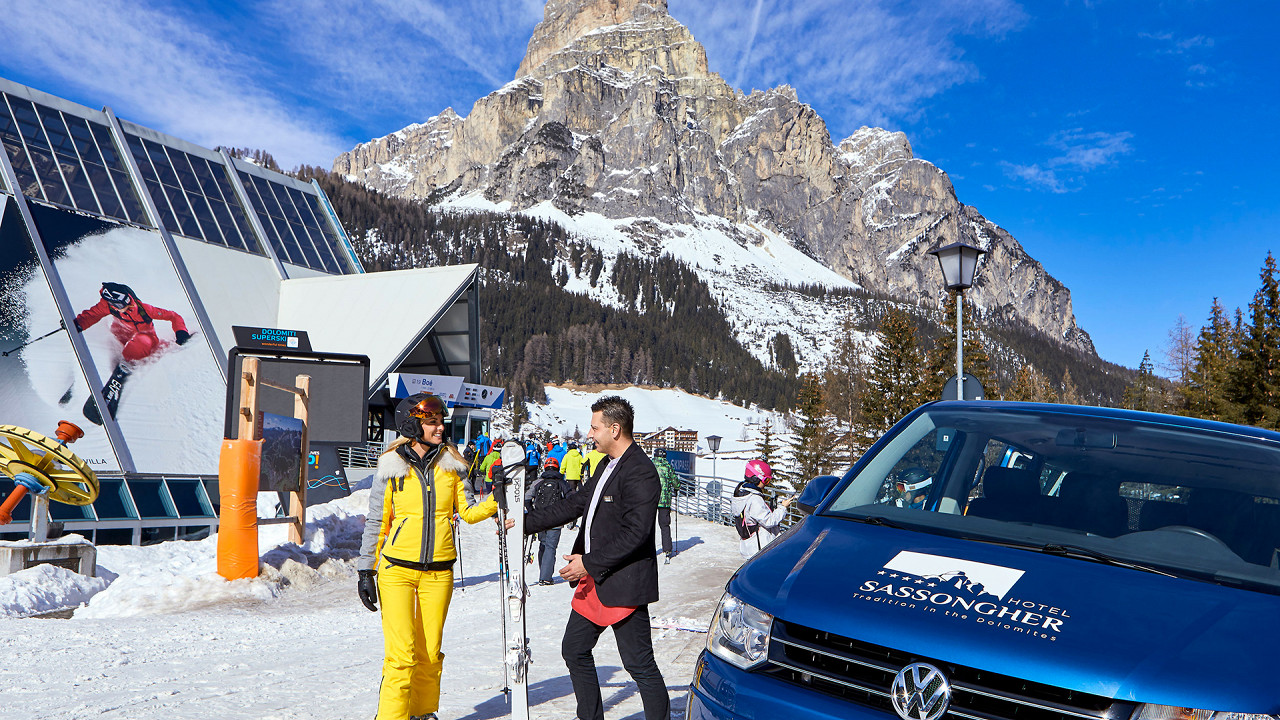 Navetta sci inverno Hotel Sassongher Corvara