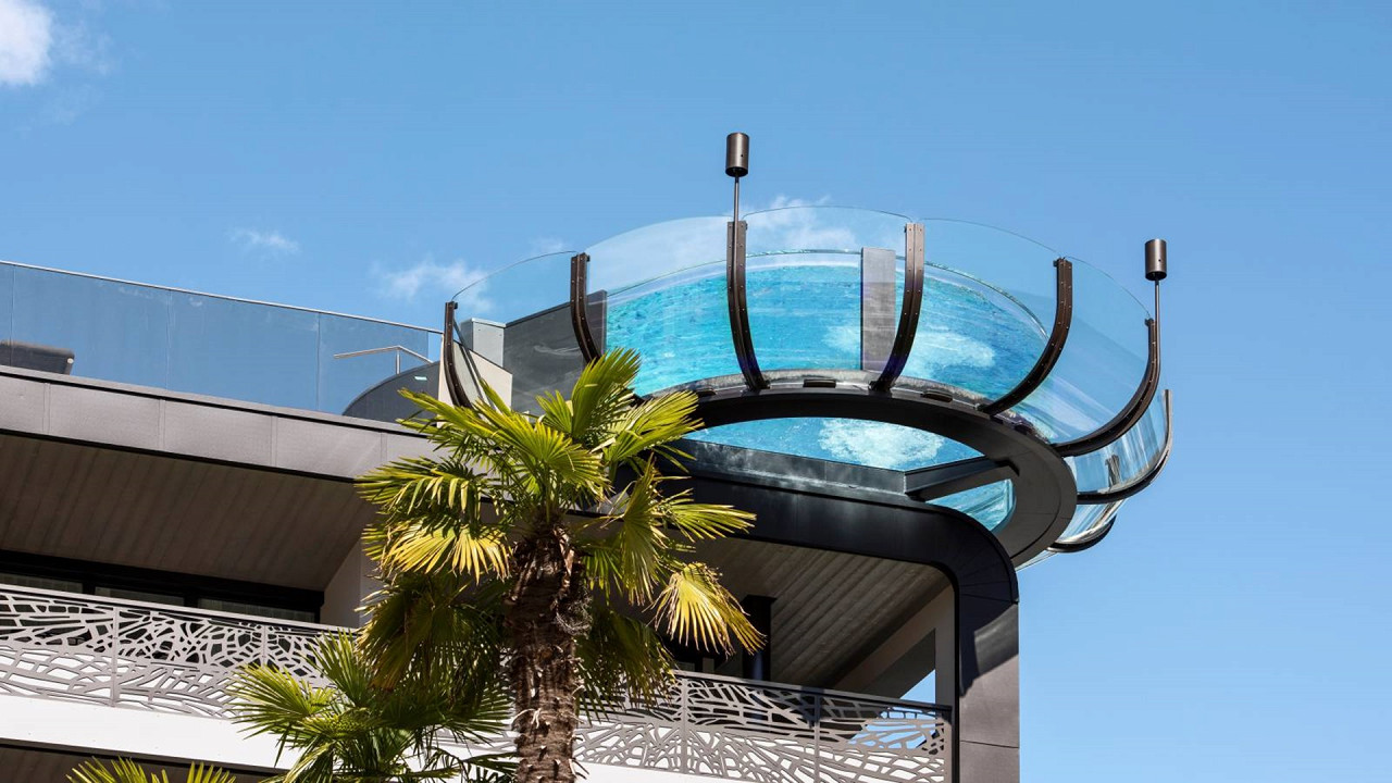 New glass roof swimming pool Quellenhof Luxury Resort Passeier