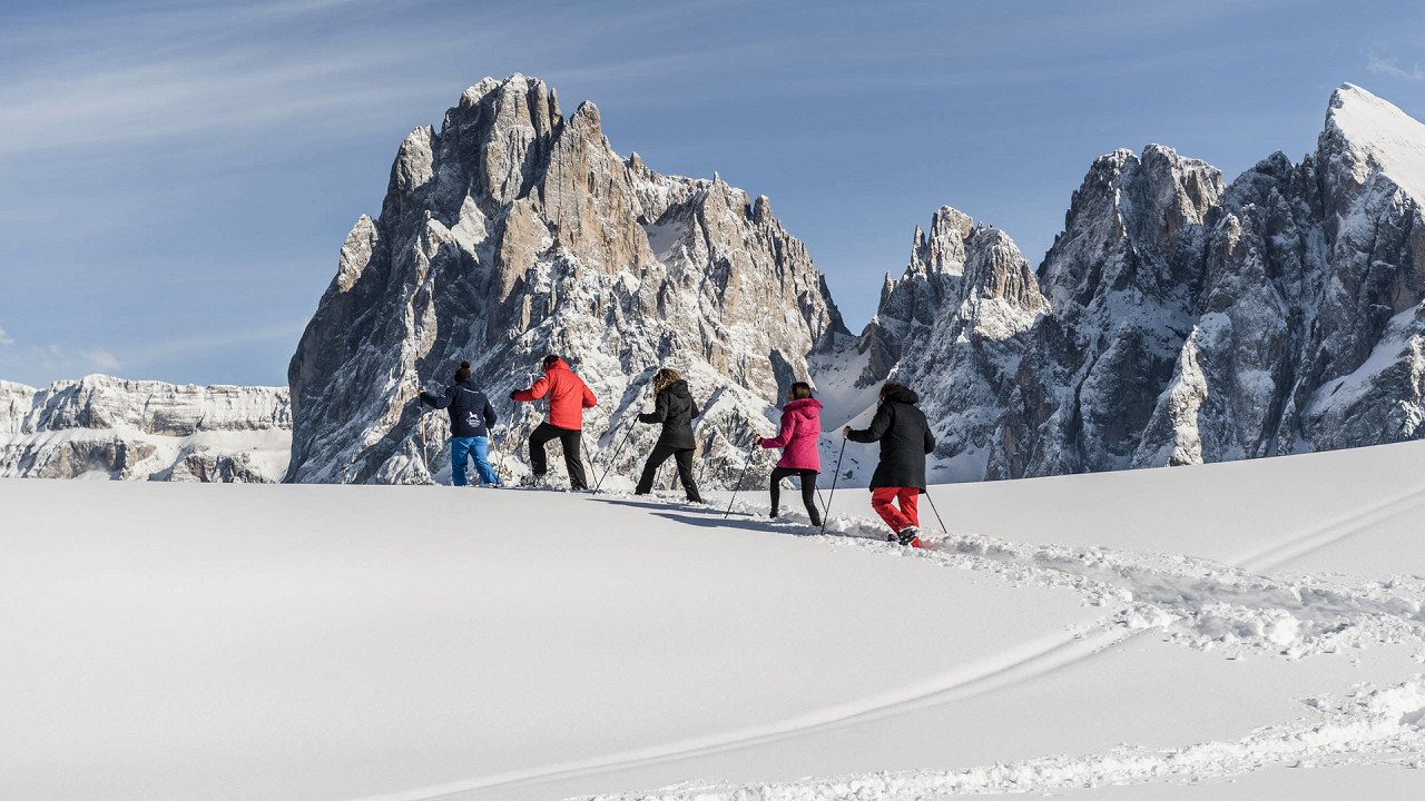 Ciaspolate Alpe di Siusi Cavallino Bianco Family Spa