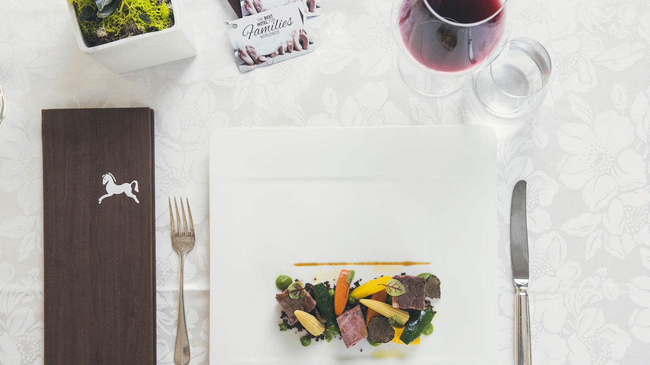 Secondo piatto gourmet Cavallino Bianco Family Spa