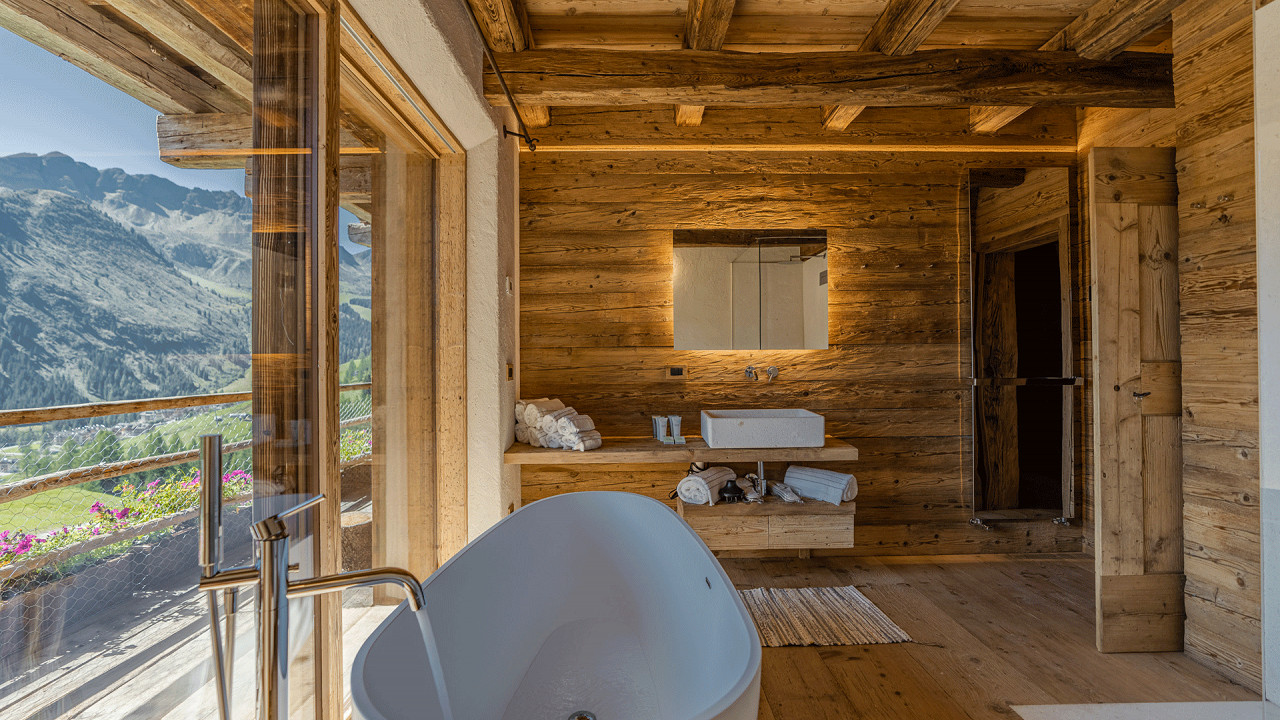 Room bathroom Cesa del Louf Arabba