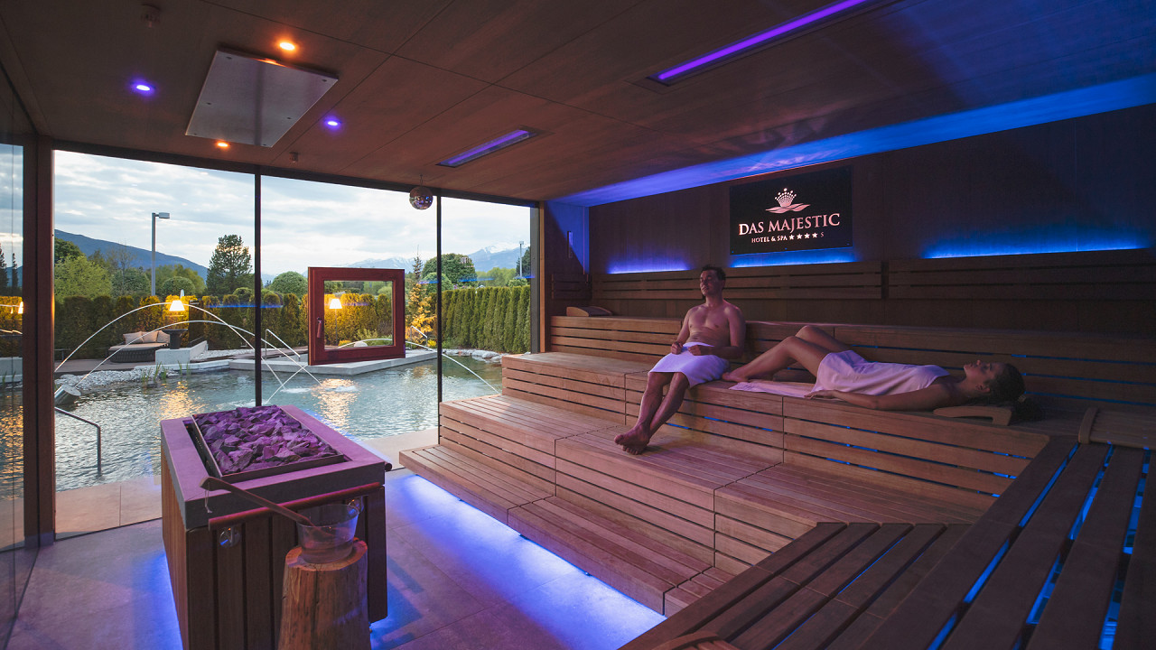 Paar im Sauna Majestic Hotel Bruneck