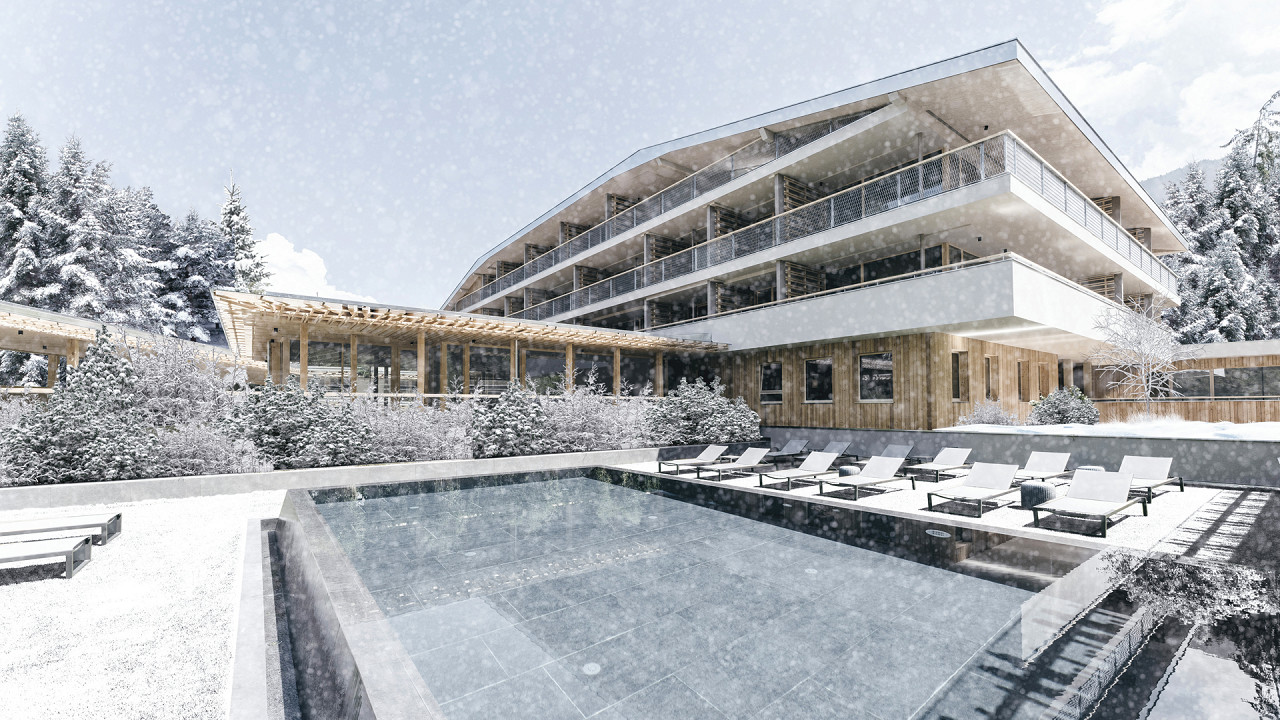 Esterno neve Sensoria Dolomites
