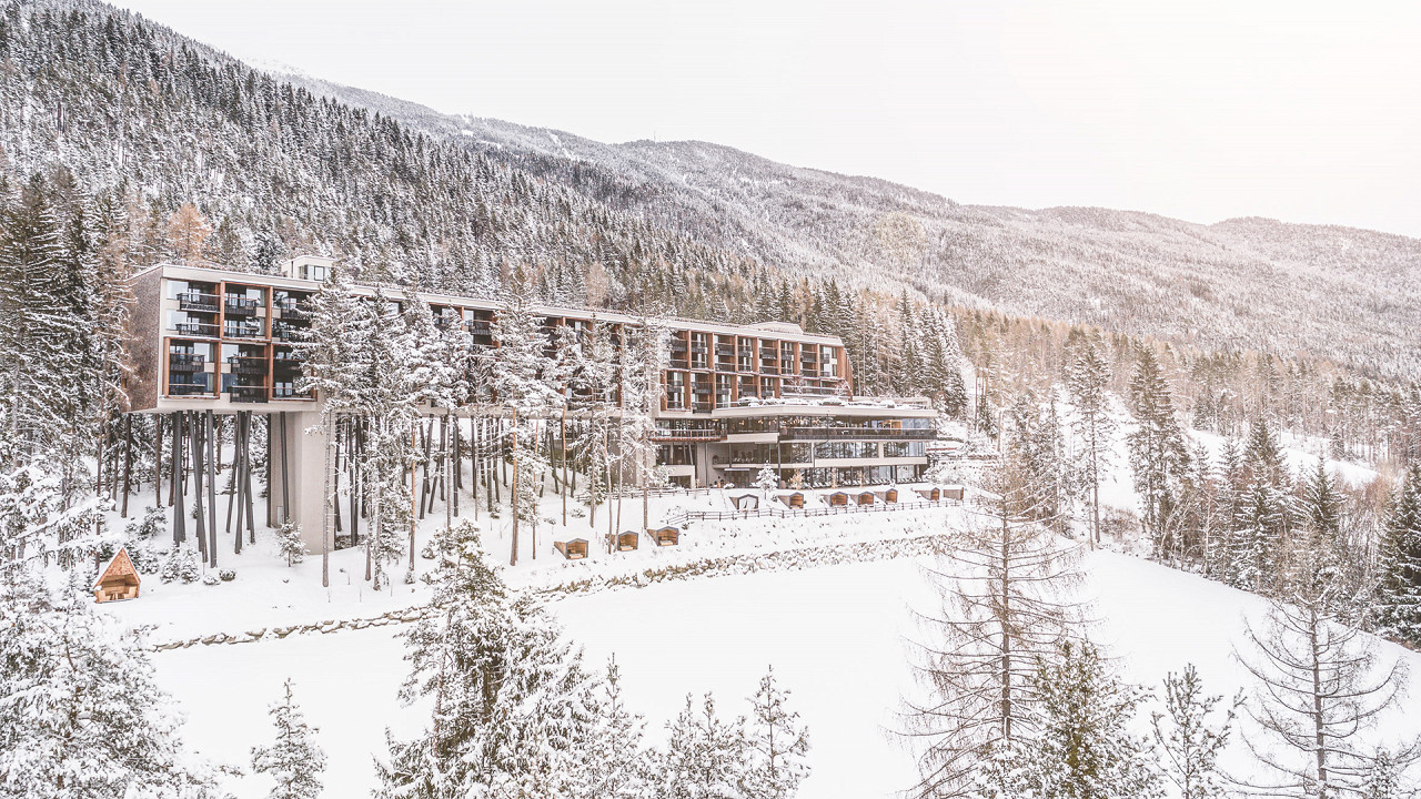 Extérieur hivernal Mon Arbor Plose Wellness Hotel