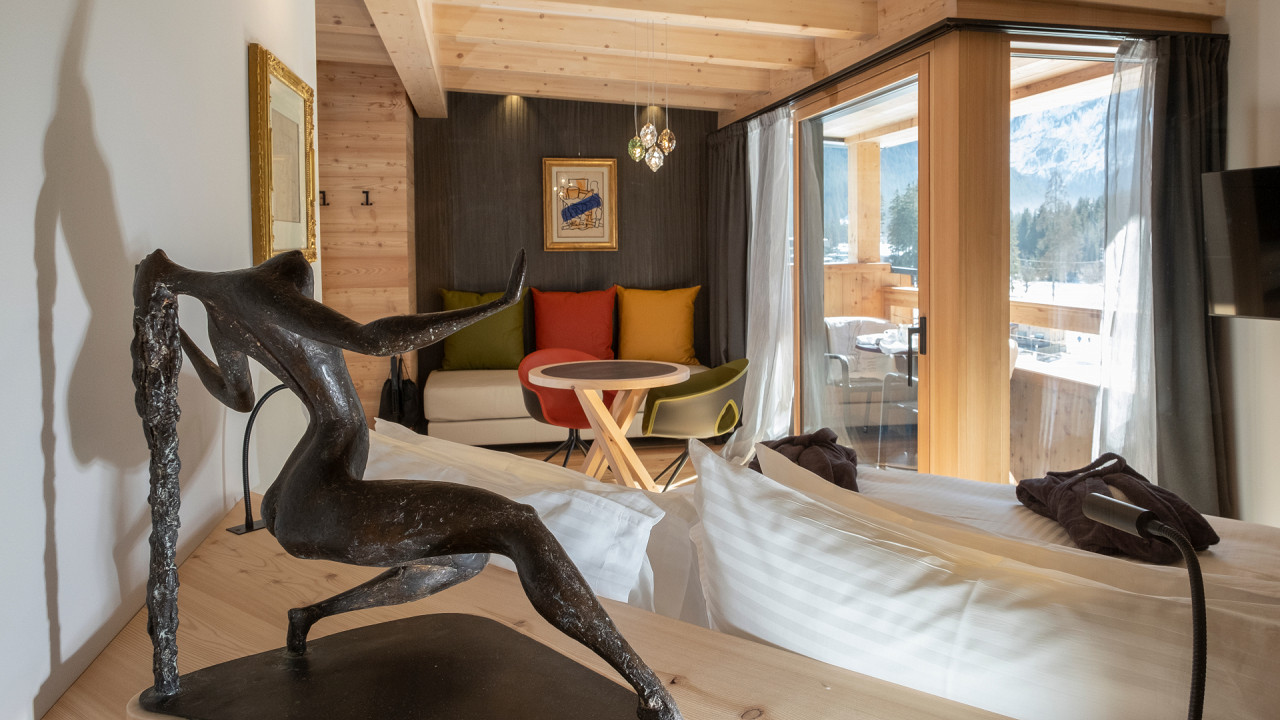 Œuvres d'art dans la salle Locanda degli Artisti Canazei