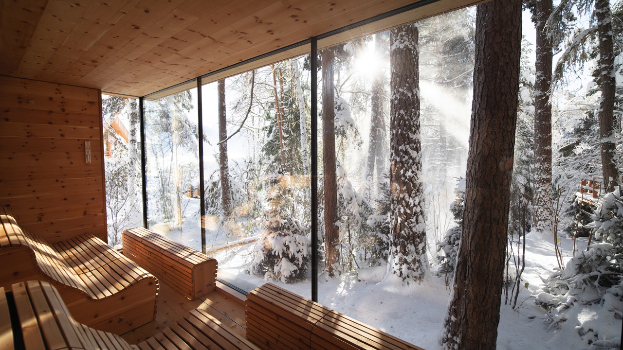 Sauna mit Blick Adler Lodge Ritten Ritten