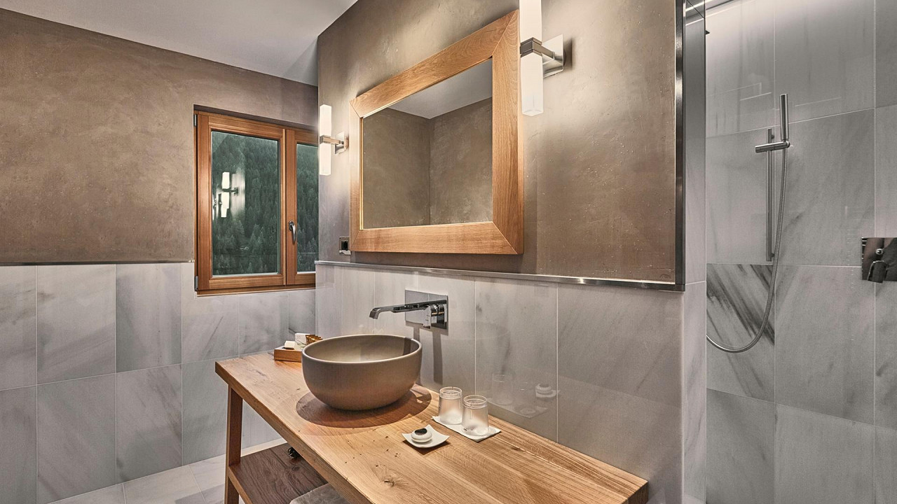 Bagno camera Hotel Fanes