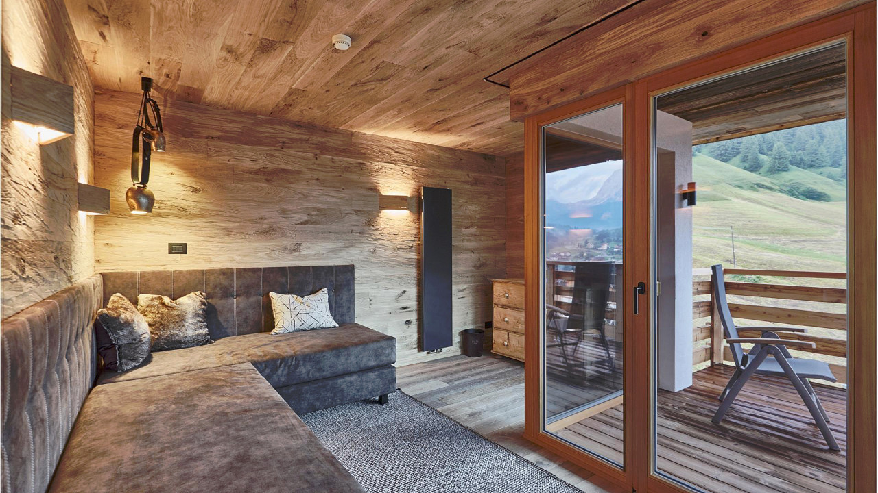 Soggiorno camera con terrazza Hotel Fanes