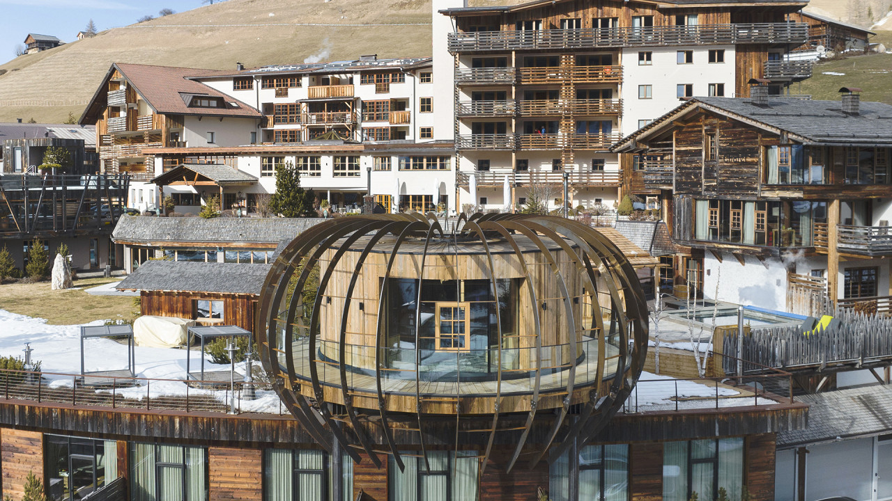Sauna cilindrica Hotel Fanes
