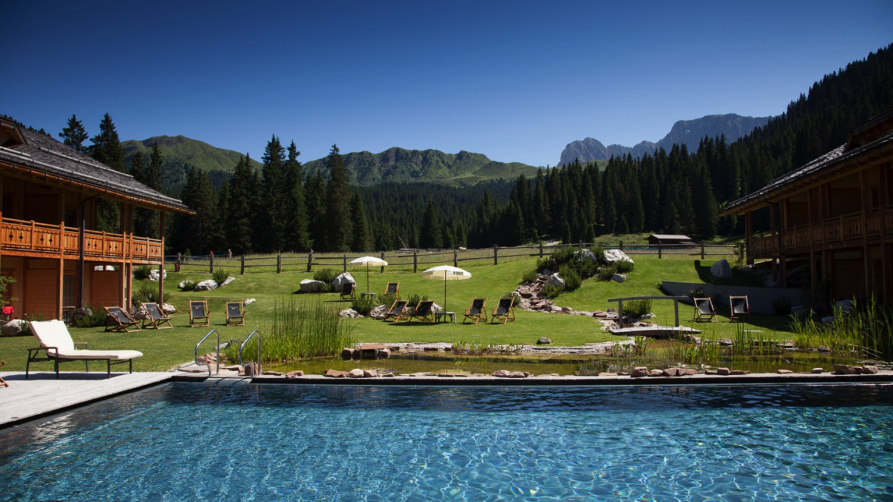 Pool und Panorama Tirler Hotel Seiser Alm