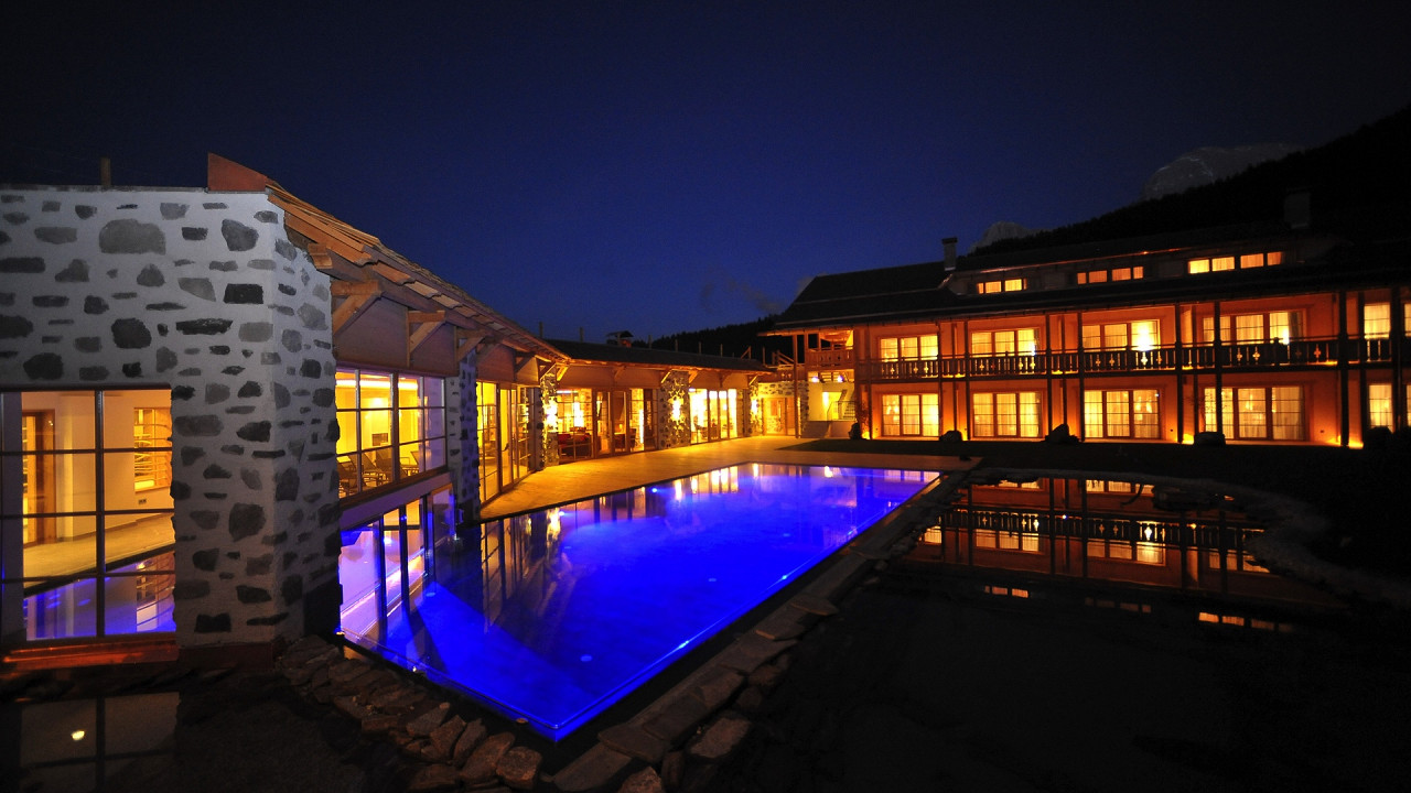 Sommerabend außen Tirler Hotel Seiser Alm