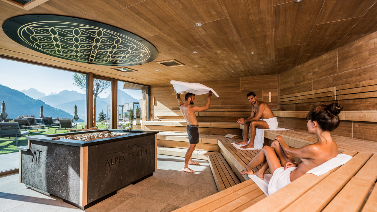 Aufguss sauna Alpen Tesitin