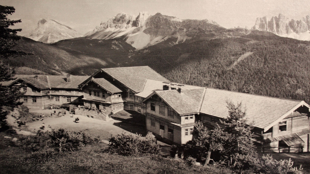 Vintage photo outside FORESTIS Dolomites Bressanone