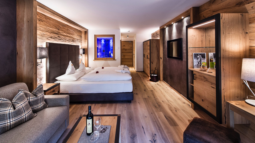 Delago room Cyprianerhof Hotel Tires design