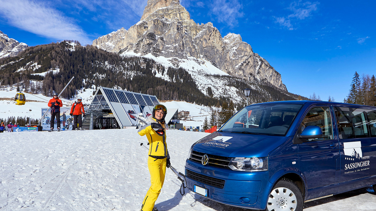 Sci navetta hotel Hotel Sassongher Corvara